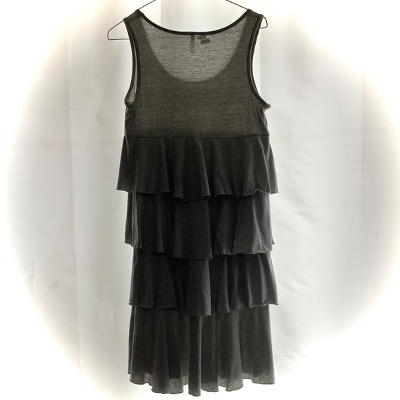 Grey Ruffle Tiered Tank Dress - Picture 2 of 6